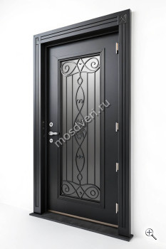 Красивая элитная дверь входная с 4 петлями КДД-010 - купить от производителя Мосдвери Красивая элитная дверь входная с 4 петлями КДД-010