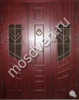 Элитная парадная дверь МДФ со стеклопакетом и ковкой - купить от производителя Мосдвери Элитная парадная дверь МДФ со стеклопакетом и ковкой